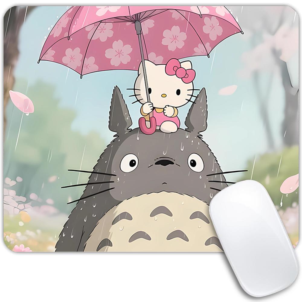 Totoro Anime Mouse Pad Kawaii Miyazaki Cartoon Washable Computer Mouse Pad Anti Slip Base Suitable for Office and Home Use Gift