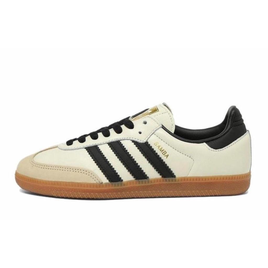 adidas Originals SAMBA OG Bundeswehr Sneaker Damen Low Top Schwarz/Beige/Braun ID0478(Team1189-)