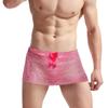 Men Lace Sheer Girly Underwear Sexy Sissy Pouch Panties Femboy Low Rise Bow Lingerie Skirted G-String T-Back Thong Gay Nightwear