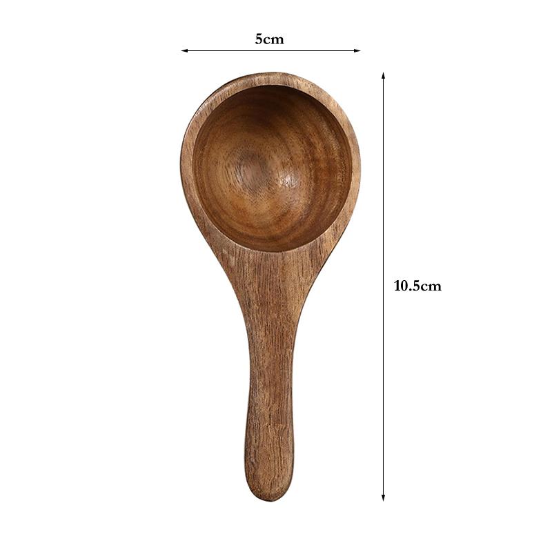 30ml Coffee Spoon Measuring Scoop Wooden Measuring Spoon Small Coffee Beans Sugar Spice Powder Spoon Kitchen Coffee Accessories