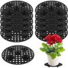 12 Pcs 8 Inch Plant Level Pot Elevator Plant Stand Heavy Duty Plant Stand Black Round Stand Saucer Plant Flower Pot Holder