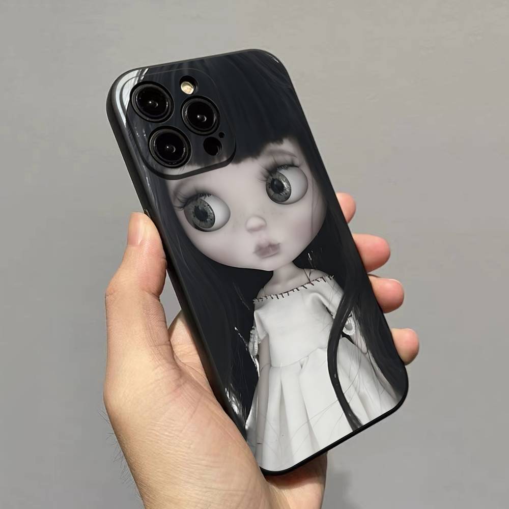 Dark Cute Girl Doll Art Case For Oppo Realme C71 C65 C63 C55 C53 C35 C33 C30 C20 C21Y 15 14 13 11 10 9 GT Neo2 P3 Pro Plus 4G 5G