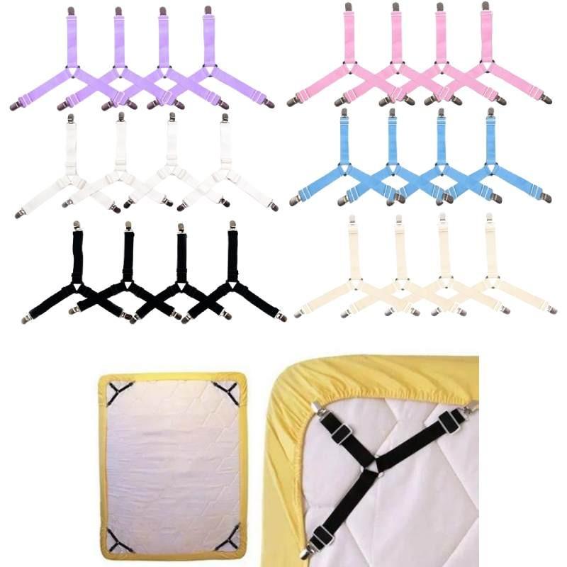Adjustable Bed Sheet Clips Set For Nonslip Mattress And Curtain Securement