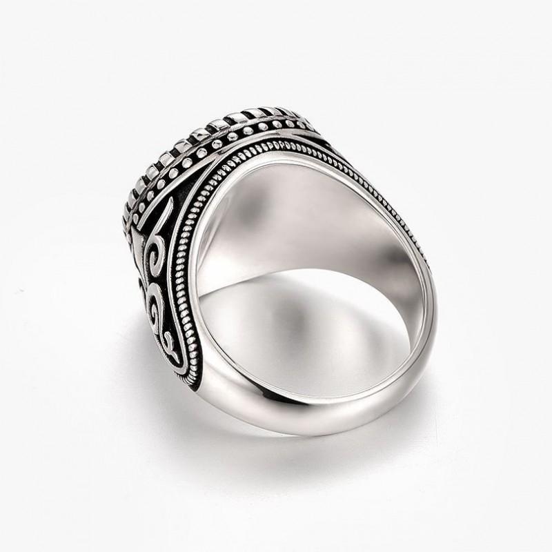Adjustable Vintage Geometric Finger Ring Men Women Plated Copper With Marianne Wing Motif Minimalist Retro Statement