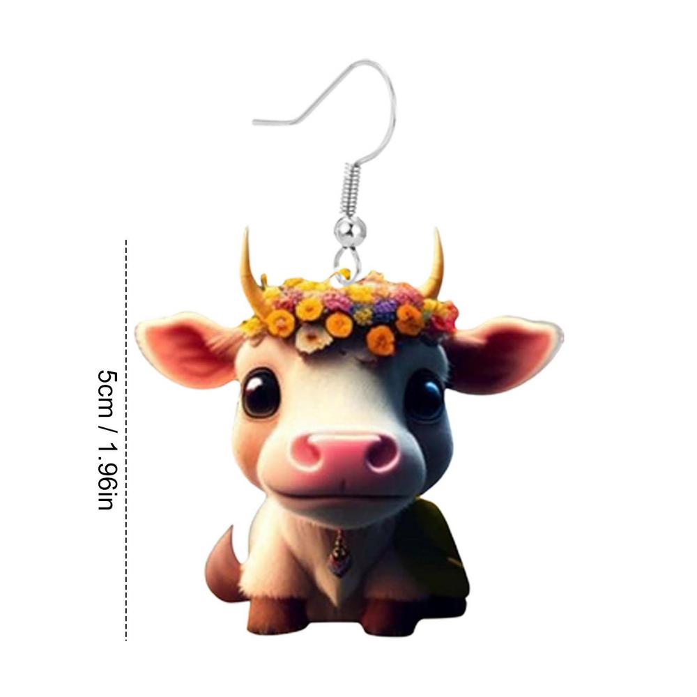 

Серьги Хайленд Милые серьги-гвоздики с коровой Ферма Домашнее животное Подвесные серьги с крючком Коровьи украшения Серьги с животными Коровья ферма Домашнее животное Подвесные серьги с крючком