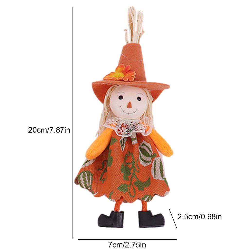Halloween Decoration Scarecrow Decor Autumn Harvest Festival Decoration Thanksgiving Doll Hanging Ornaments For Tree Wall Door
