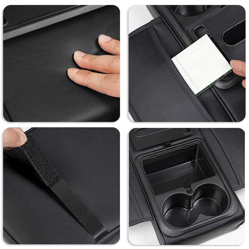 Car Armrest Box Height Pad With Cup Holder Storage Pocket Sticker For Subaru STI Impreza Forester Outback WRX Ascent REX Legacy WW222