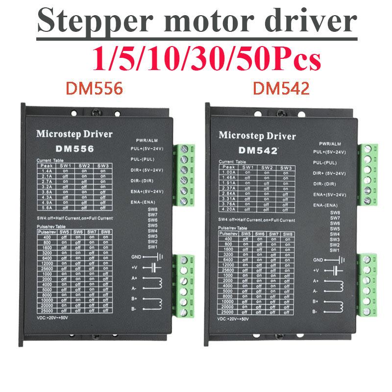 1/5/10/30/50Pcs DM556 DM542 Digital Stepper Motor Driver With 256 Microsteps Suitable For 57 60 86 Type Stepping Motors
