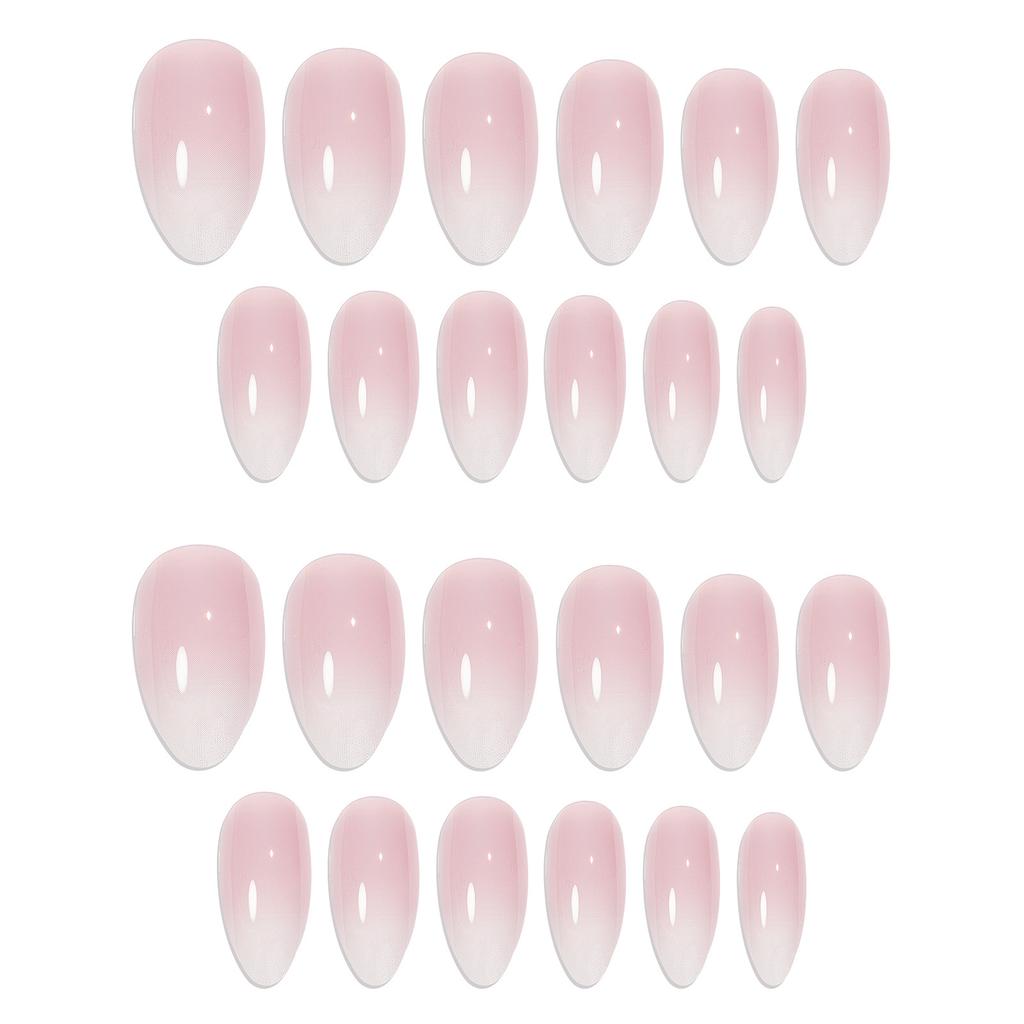 Wearing Nail Art Patch Finished Short Ballet Nail Pink Simple Gradient Color Fake Nail Gradient