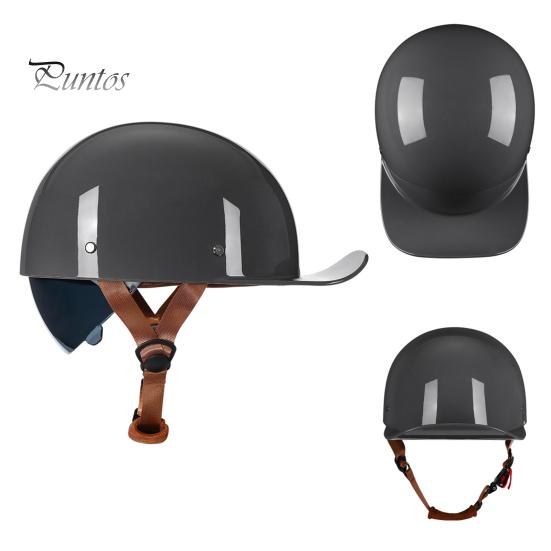 Vintage Motorradhelm Outdoor Radfahren Rollschuhlaufen Offenes Gesicht Baseballmütze Helm Leichter Herren Damen Fahrrad Roller Halbhelm