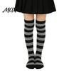 Comic-Ausstellung Outfit Accessoires Gestreifte Oberschenkelhohe Socken für Damen Mädchen, Über dem Knie Strümpfe, Mode Festlich Winter Strumpfwaren Weich Dehnbar