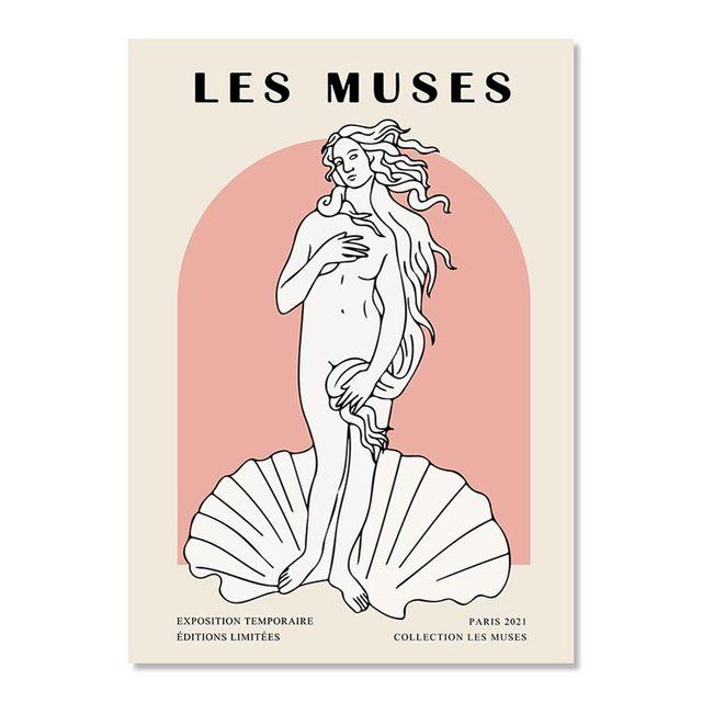 Henri Matisse Abstract Coral Flower Les Muses Nordic Posters and Prints Art Canvas Painting Wall Pictures for Living Room Decor