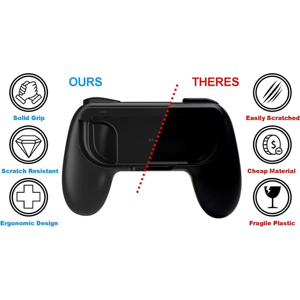 2 Pack Comfort Grips Compatible with Nintendo Switch Joy Cons, Sweat-Resistant Handles