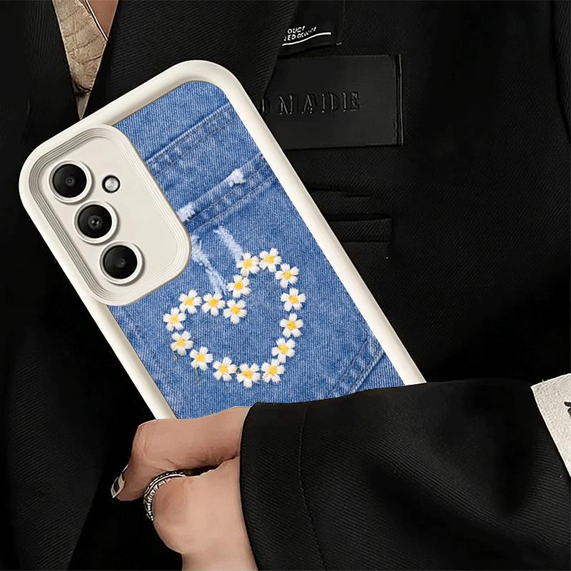 Phone Case for Samsung Galaxy A17 A16 A15 A14 A13 Retro Denim Pattern A56 A36 A26 A55 A35 A25 A54 A34 A24 A53 A33 A23 A07 A06