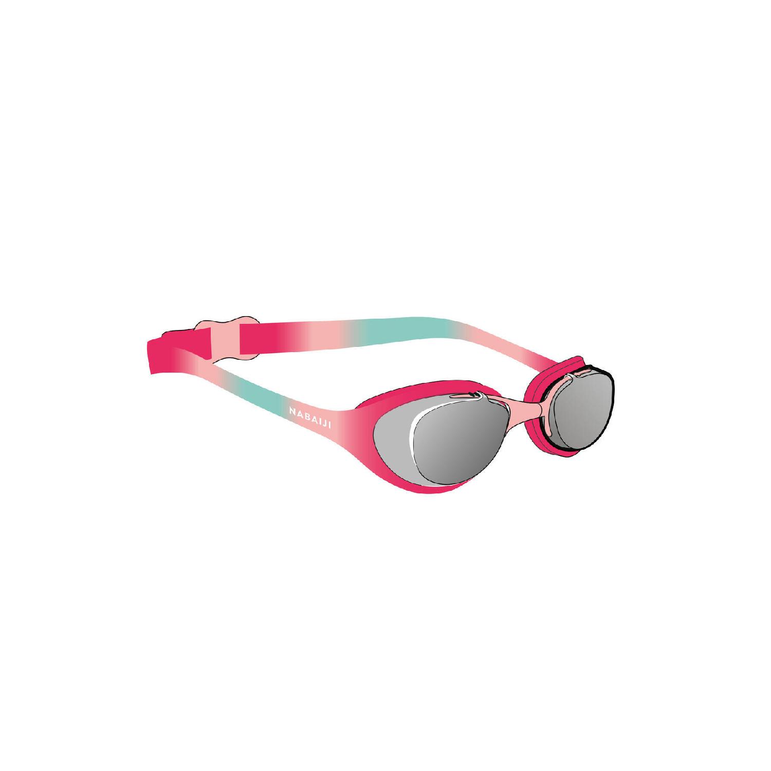Nabaiji Swimming Goggles Size S Transparent Lenses Pink