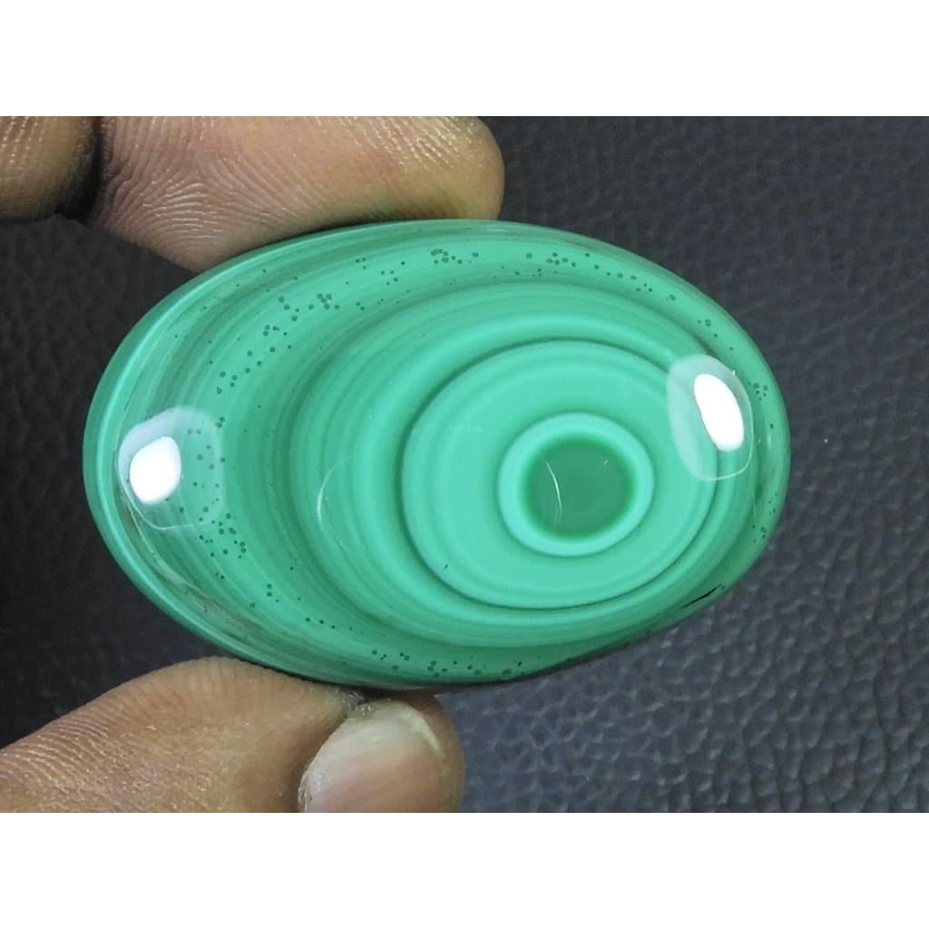 

107Cts. Natural Green Malachite Oval Shape Cabochon Loose Gemstone 28X41X7MM D-335