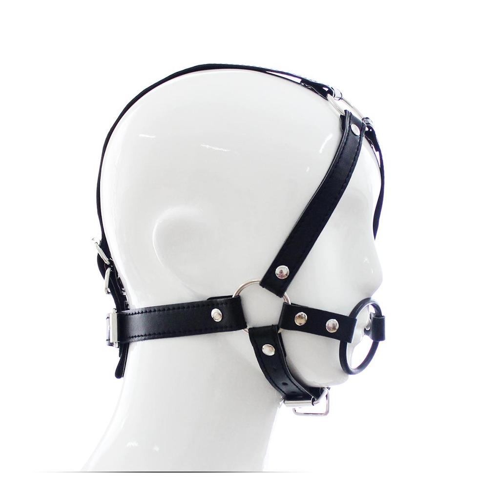 VaHppy Gag Máscaras Sexo Oral Jogos de Casal Role Play Cosplays Rainha Condicionamento Escravo de Cão PU Silicone Ossos de Cão Bolas de Sucção Argola O Bondage