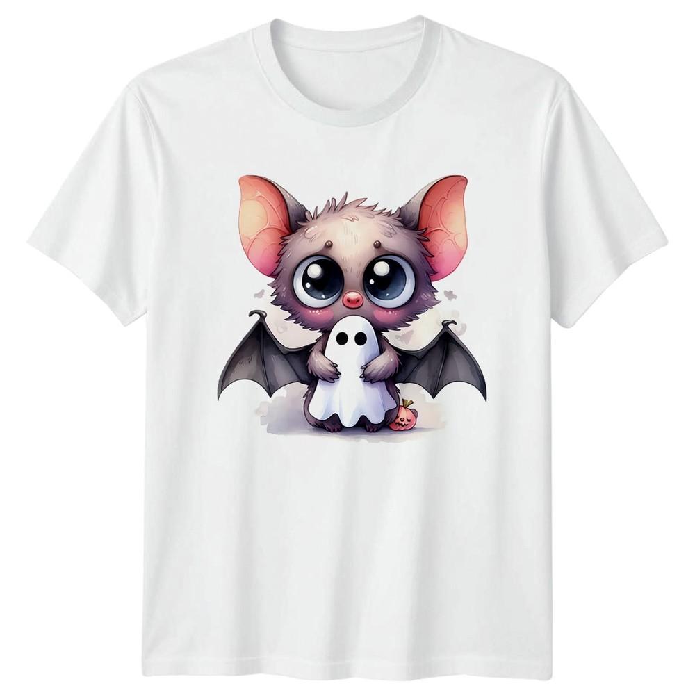 Cute Bat Ghost Halloween Unisexs TShirt Unisexs Tee Animal Graphic S