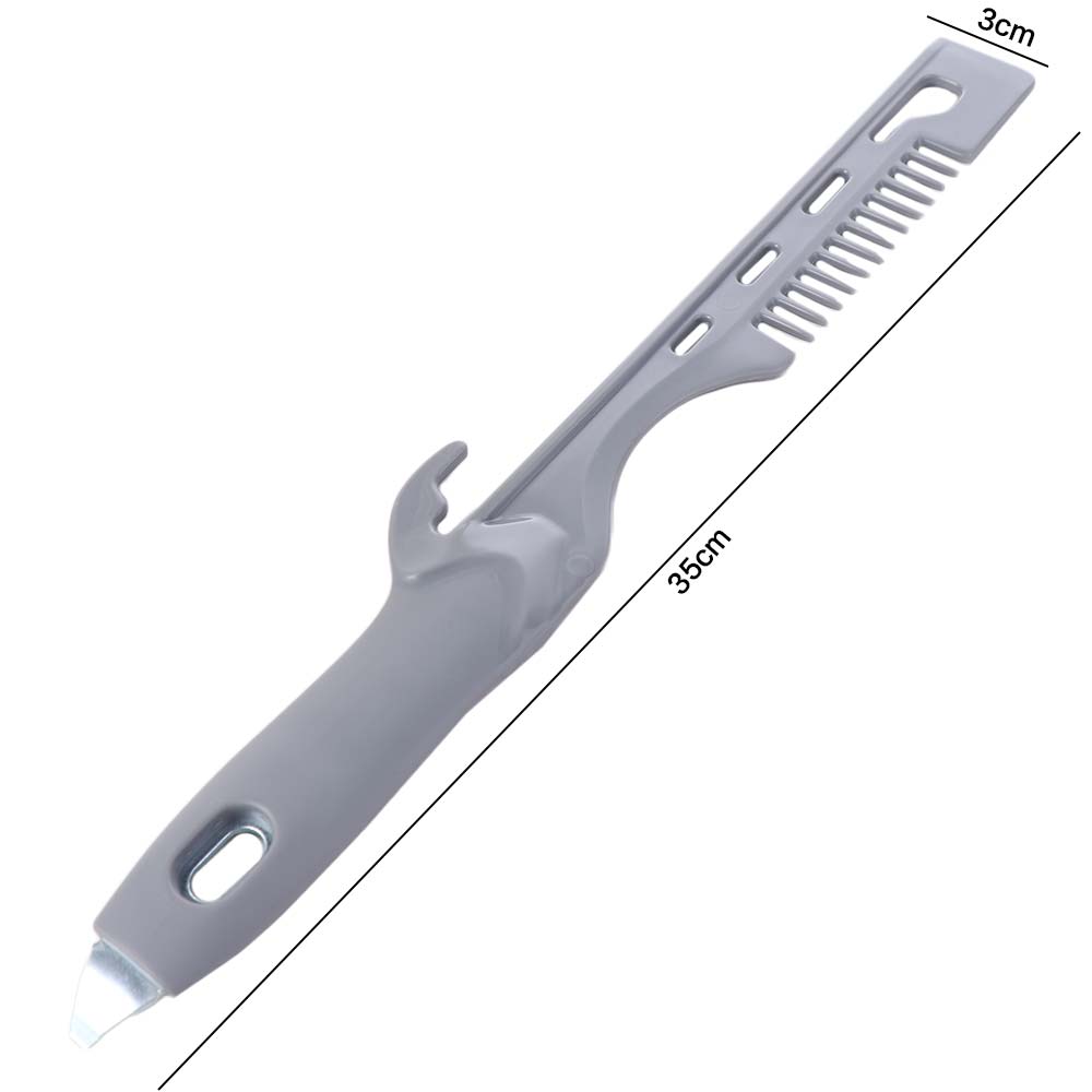 2Pcs Paint Paddle Manual Paint Mixer Reusable Plastering Handheld Paint Stirrer Gray Compact Paint Brush Comb