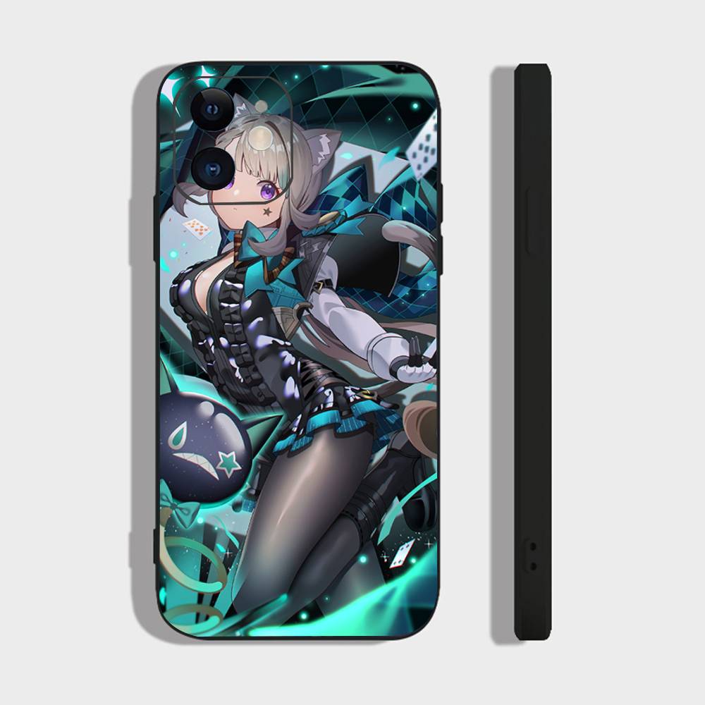 Lynette Anime Game Genshin Impact Phone Case For IPhone 17 Air 16 15 14 13 Pro Max 11 12 Black Silicone Cover