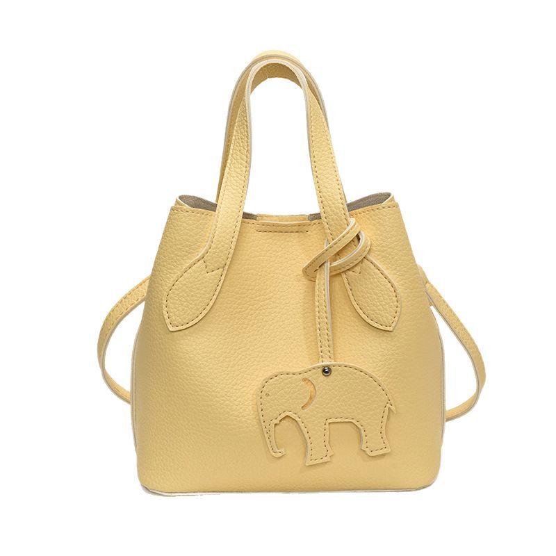 Korean version of ins trendy fashion bucket bag women's 2025 spring simple and versatile shoulder bag high-end shoulder bag