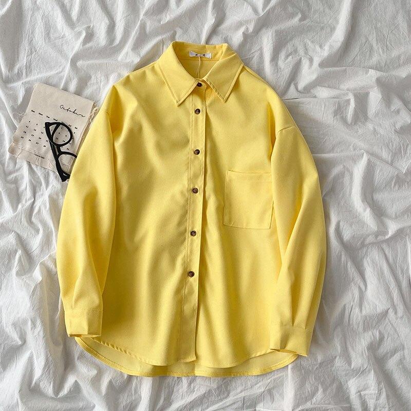 Women Blouse Button Up Flannel Shirt 