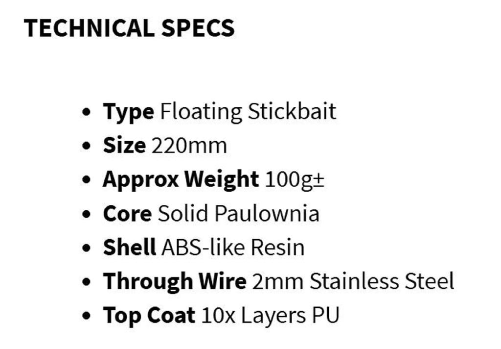 Malosi VA220F-NO Vader 220F Floating Lure Necro (1600)