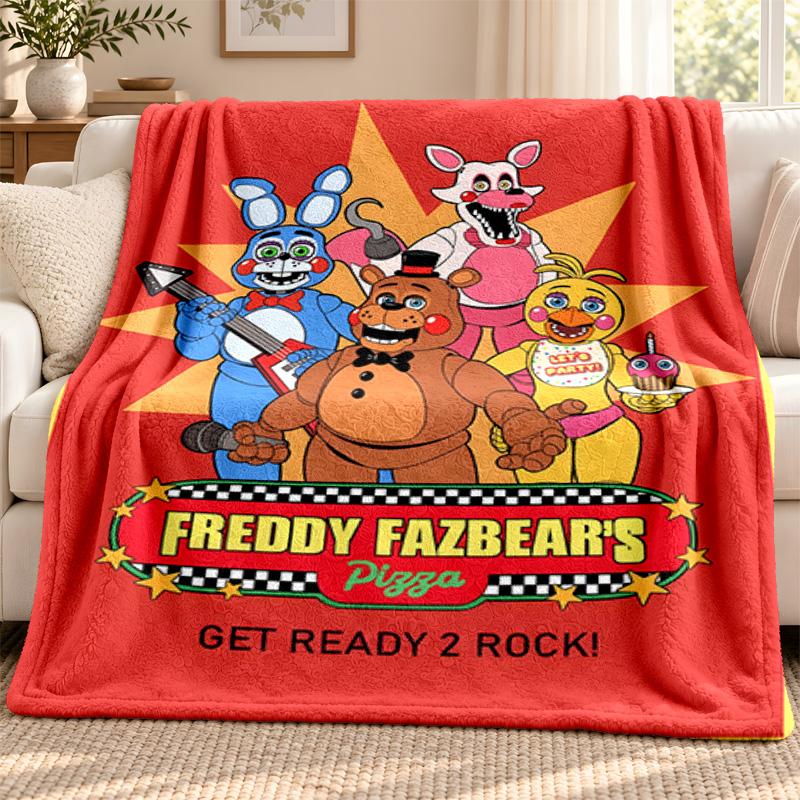 Coperta Five Nights at Freddy Coperta in Flanella Morbida Accogliente Peluche Coperta da Divano Letto Leggera Decorazione per la Casa Campeggio all'Aperto