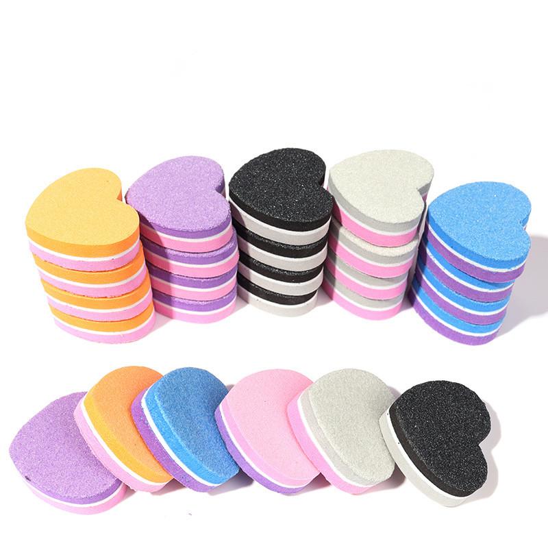 50 Pcs Professional Mini Sponge Nails Art Buffer File Sandpaper Manicure Tips Care File Sanding Polishing Accessories Tools