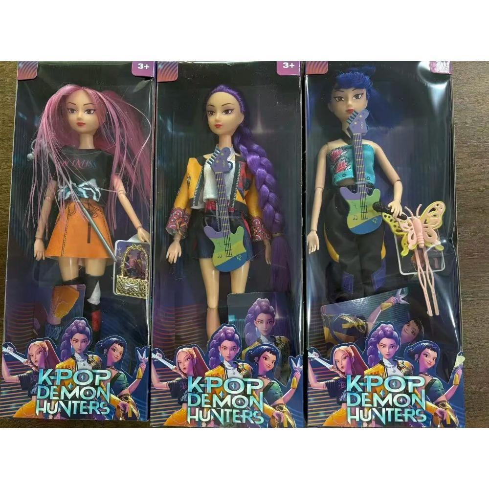 Bonecas Brinquedos Novos Kpop Caçadores de Demônios Figura de Ação Brinquedo Rumi Mira Zoey Linda Princesa Bonecas Bebê Menina Brinquedo Plástico DIY para Meninas