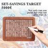 Dekoratif Doğal Ahşap Saymalı Para Kutusu Kumbarası Yaratıcı Çocukların Para Biriktirmesi İçin El Yapımı Para Hedefi 10000 Euro
