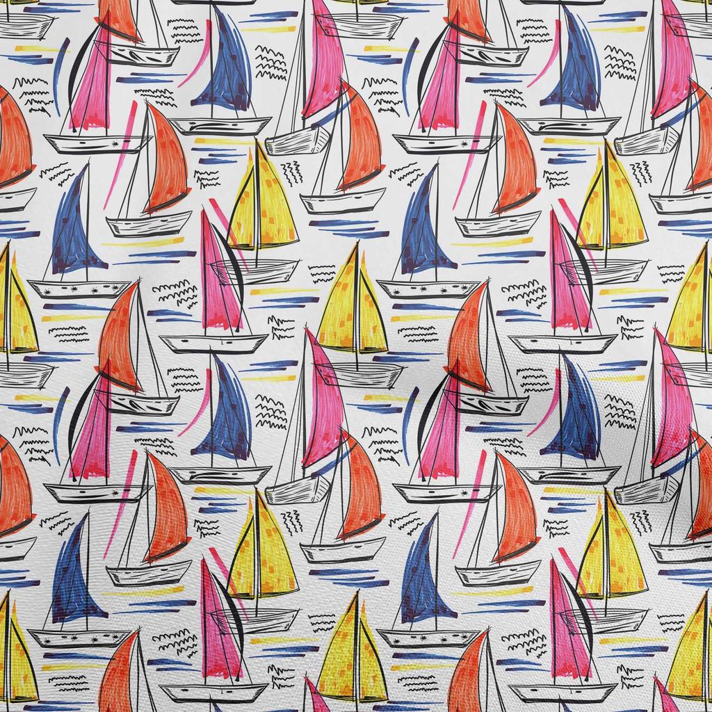 oneOone Cotton Flex Dark Peach Fabric Beach Boat Sewing Fabric By The Yard Printed Diy Clothing Sewing Supplies 40 Inch