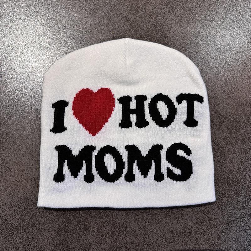 

New Knitted Hat For Women With Embroidered Letter Design For Autumn Winter Warmth White IMOMS