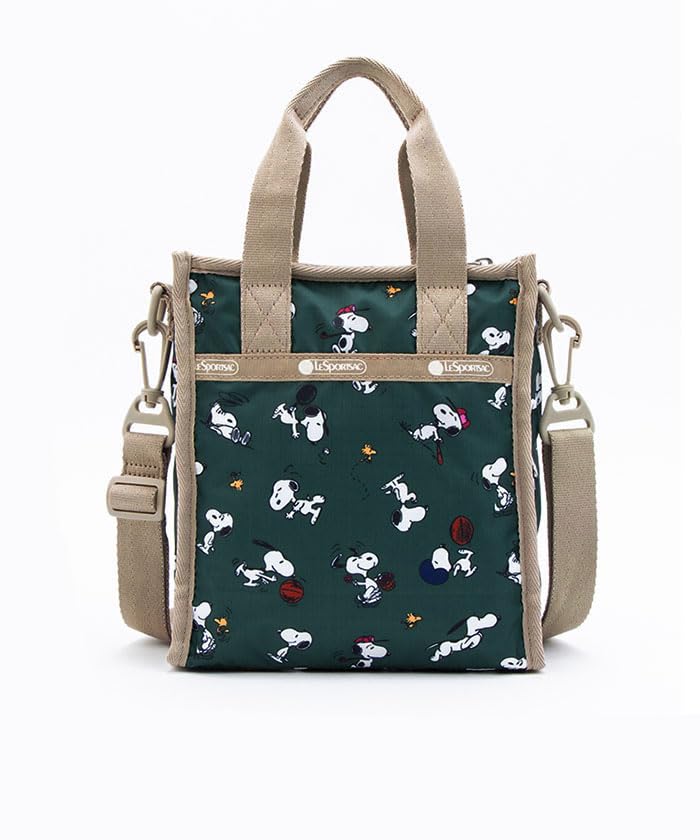 Official Shoulder Bag MINI Snoopy and Woodstock Green [LeSportsac] N/S TOTE/3714 Women's