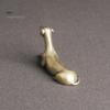 Kleine Messingstatuen im Vintage-Stil, Wohlstand, lebensechter Hund, Sternzeichen, Teehaustier, Briefbeschwerer, Hound, Desktop-Ornament