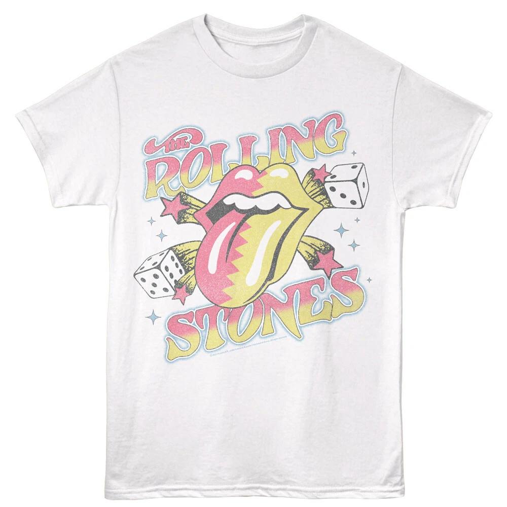 The Rolling Stones Tongue Dice & Stars Men s T Shirt Rock Music Merch XL