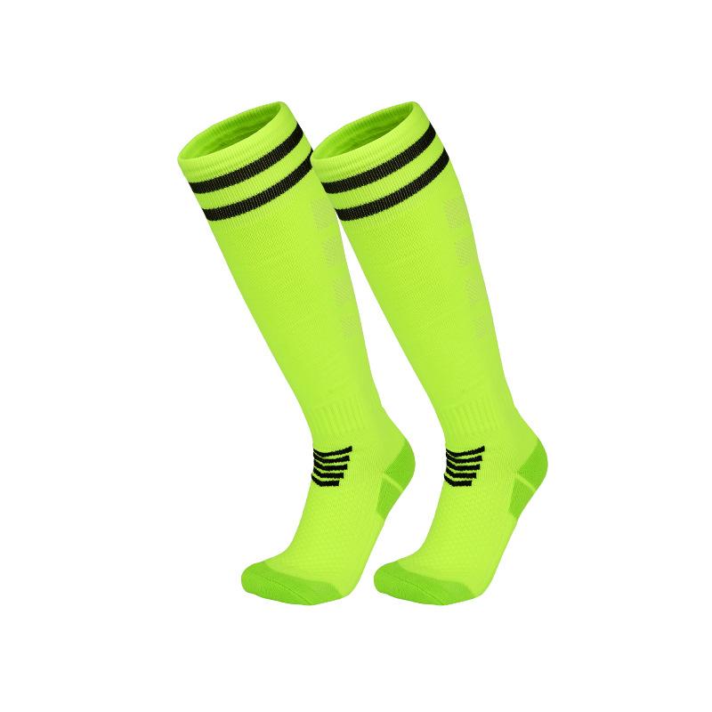 2026 Echte Kampf-Langrohr-Fußballsocken Professionell für Erwachsene, Kinder, ältere Kinder Frottee-Boden Beinschoner Atmungsaktive Sportsocken