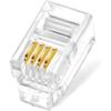Telephone Jack, Zamo®, Rj9, 4P4C, Modular Connector For Phones And Headsets, Transparent