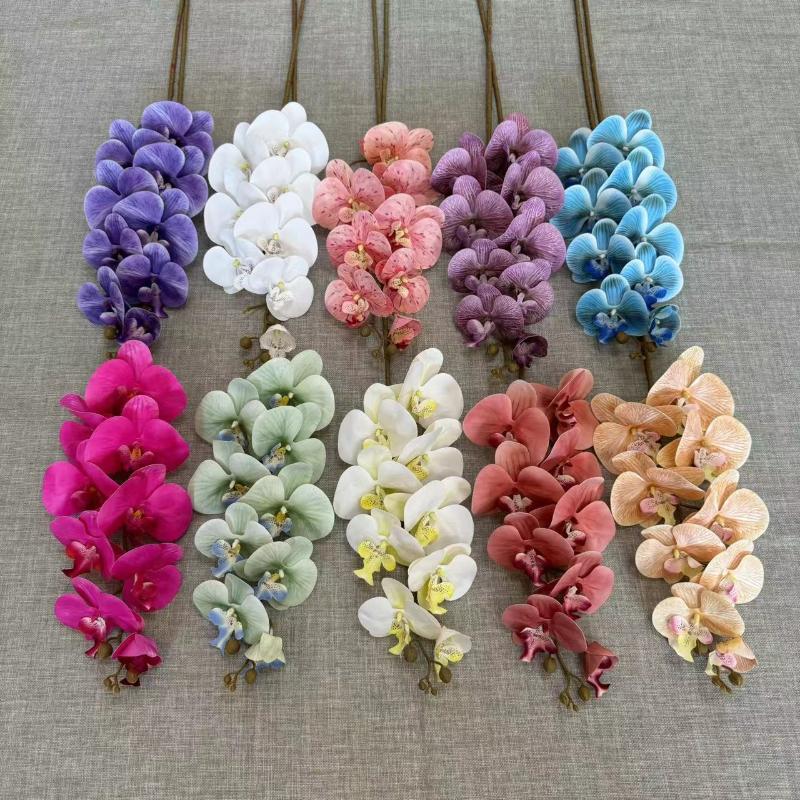 Artificial Butterfly Orchid Faux Flowers For Home Decor Living Room Hotel Window Wedding Arrangement.