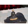 Murti de Bouddha Gautama Noir - Parfait Idole de Dieu pour Tableau de Bord de Voiture et Petite Statue de Bouddha pour Décoration Intérieure, Articles Cadeaux,
