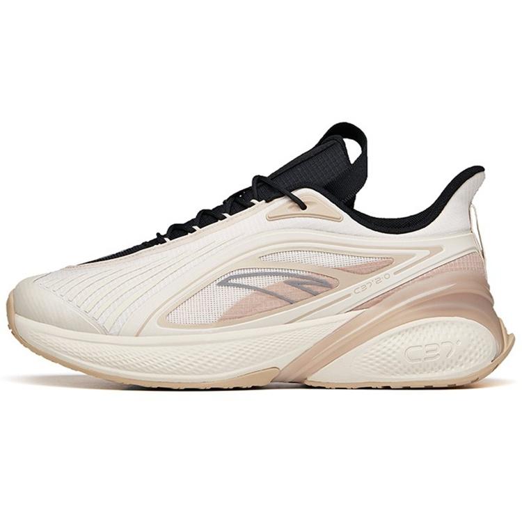ANTA C37 2.0 Soft Running Shoes  Beige Black  Men s 112135537R-2 EU 40
