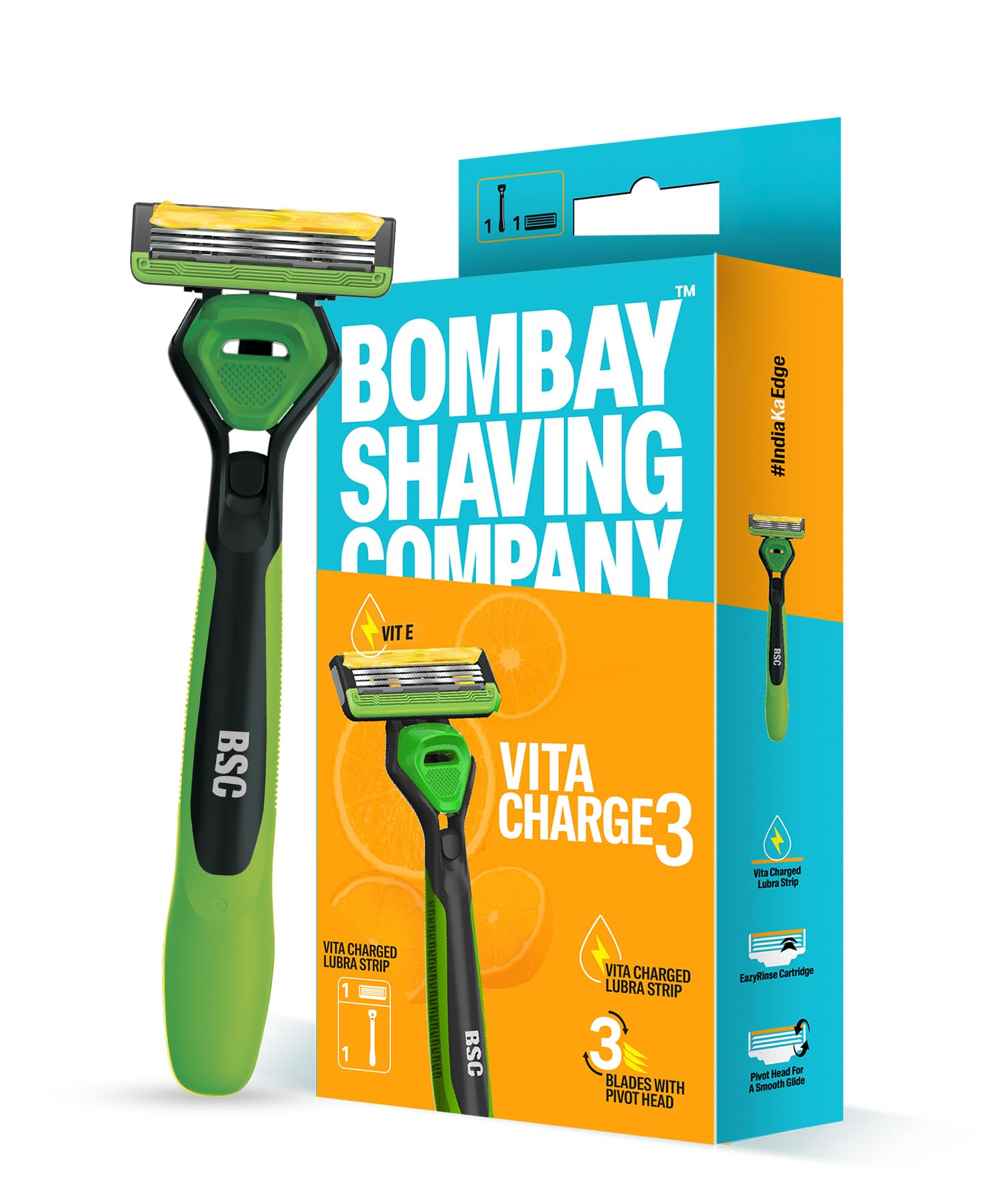 Bombay Shaving Company Vita Charge 3 Men s Razor