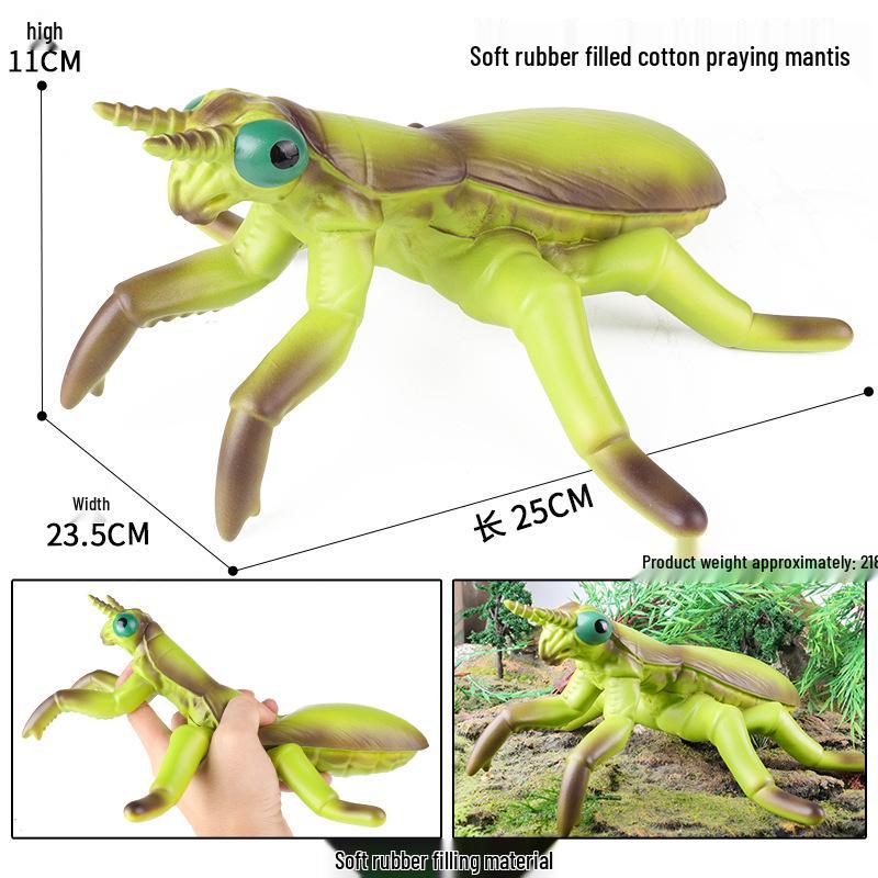 Children s Insect Animal Rubber Toy Set: Rhinoceros Beetle, Unicorn Beetle, Stag Beetle, Longhorn Beetle, Grasshopper.
