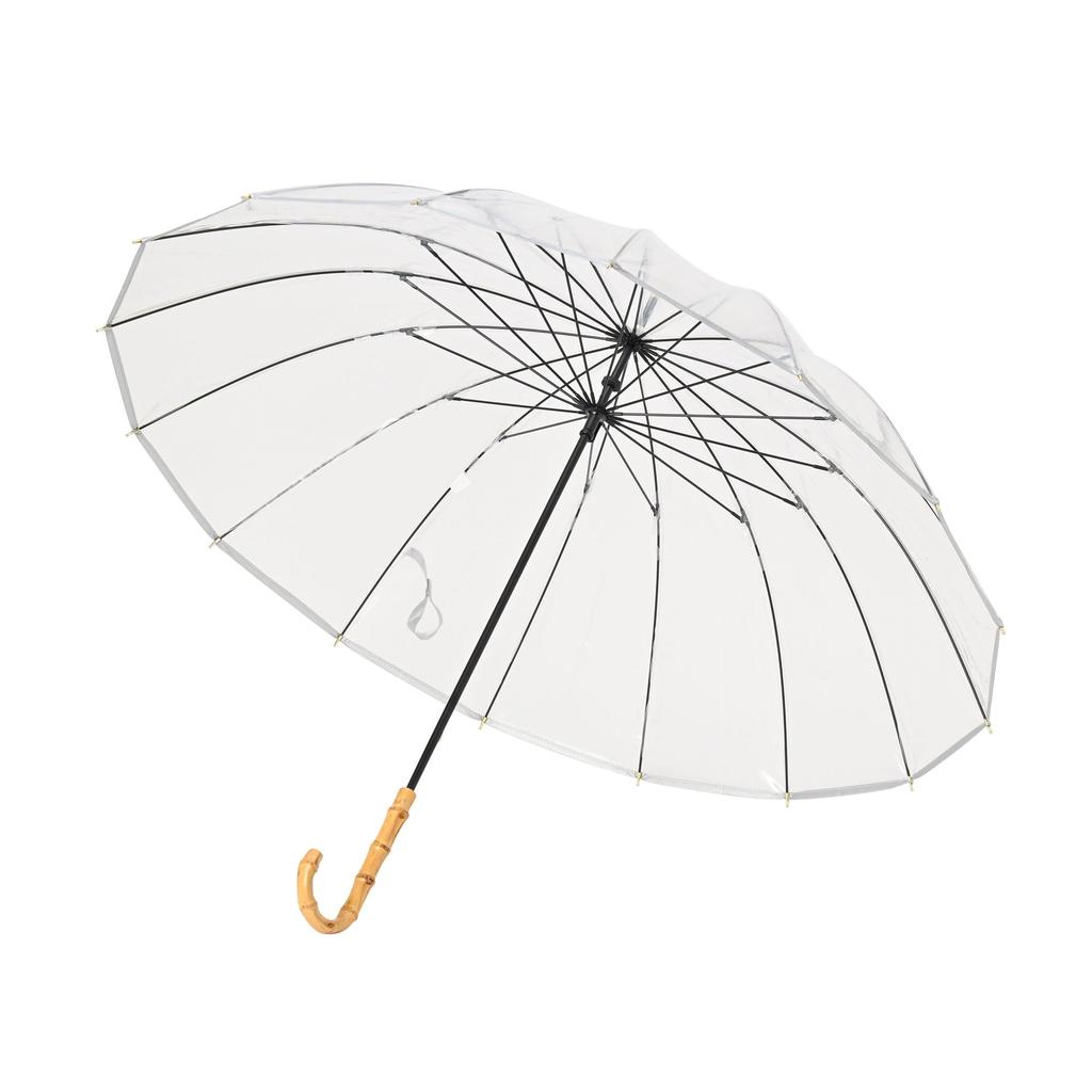 Francfranc 16K Plastic Piping Long Umbrella 60cm Vinyl Umbrella Rain Umbrella Off-White