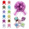 1pc Snow Yarn Pull Bow Ribbon Big Car Bow for Cars Birthday Christmas Presents Gift Decoration Ribbon Wedding Pull Flower