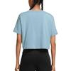 Nike Plant Pattern Printed Round Neck Short Sleeve T-Shirt Women Tops Blue DQ3310-494