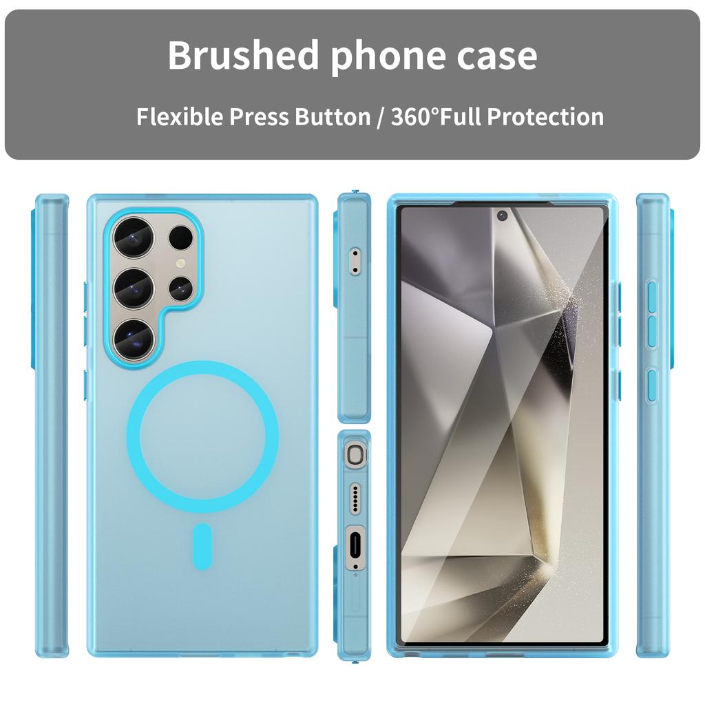 Magnetické Luxusní Matné Průsvitné Pouzdro Armor Pro Samsung Galaxy S25 Ultra S25 Plus SamsungS25 5G Kryt pro Bezdrátové Nabíjení Magsafe