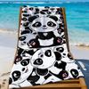 Süßes Panda-Cartoon-Handtuch Schnell trocknende Strandhandtücher Sind Geeignet Für Schwimmbäder Camping Yoga Und Das Fitnessstudio