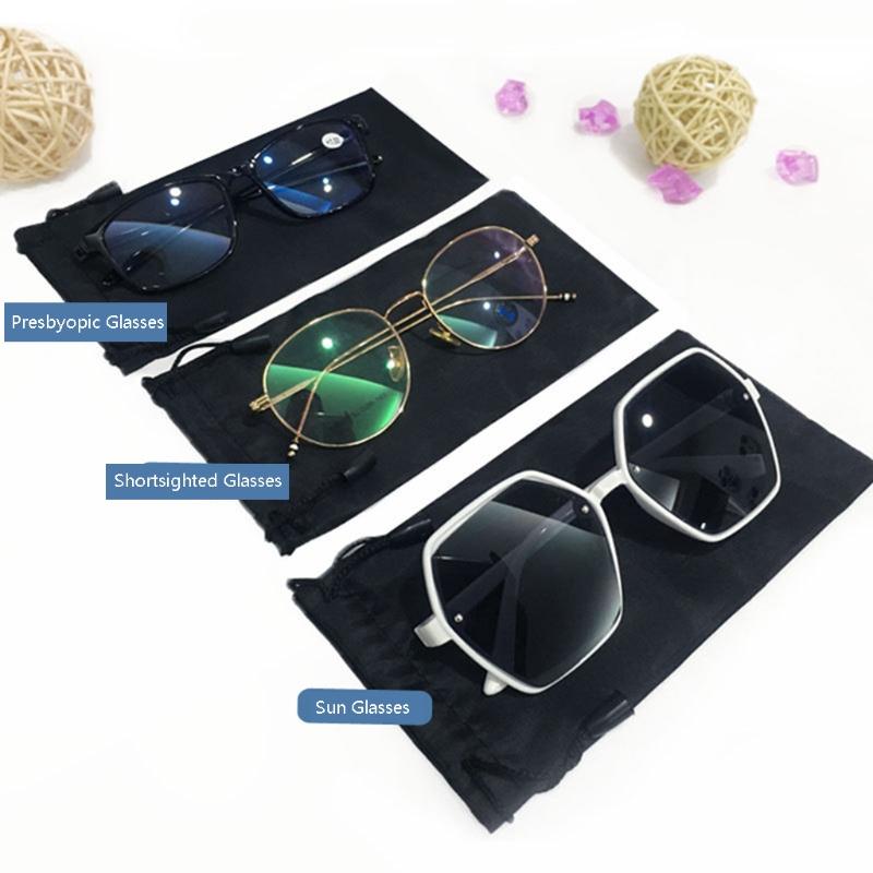 10Pieces Soft Cloth Dustproof Sunglasses Bag Microfiber Dust Storage Pouch Glasses Carry Bag Portable Eyewears Pouch
