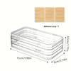 Portable Nail Salon Wearable Nail Display Box Tri-Fold 3 Layer Transparent Dustproof Nails Earring Ring Accessories Storage Case